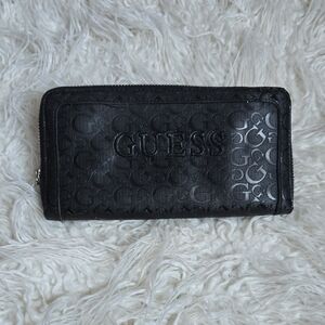 GUESS Embossed Black Card Holder